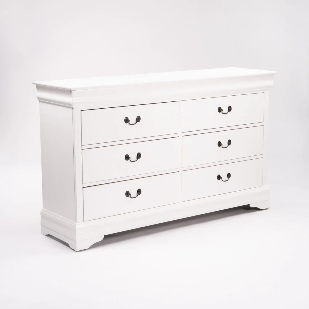Tshimo 6 Drawer Dresser - White
