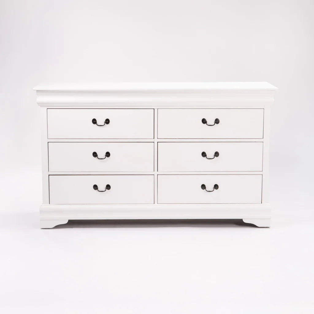 Tshimo 6 Drawer Dresser - White