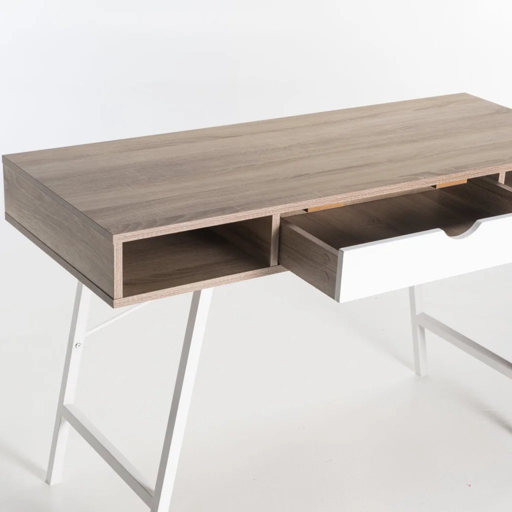 Kimmila 120cm Desk - Oak / White