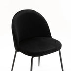 Mona Velvet Dining Chair - Black
