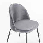 Mona Velvet Dining Chair - Grey