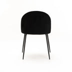 Mona Velvet Dining Chair - Black