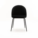 Mona Velvet Dining Chair - Black