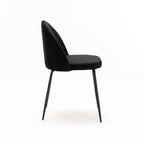 Mona Velvet Dining Chair - Black