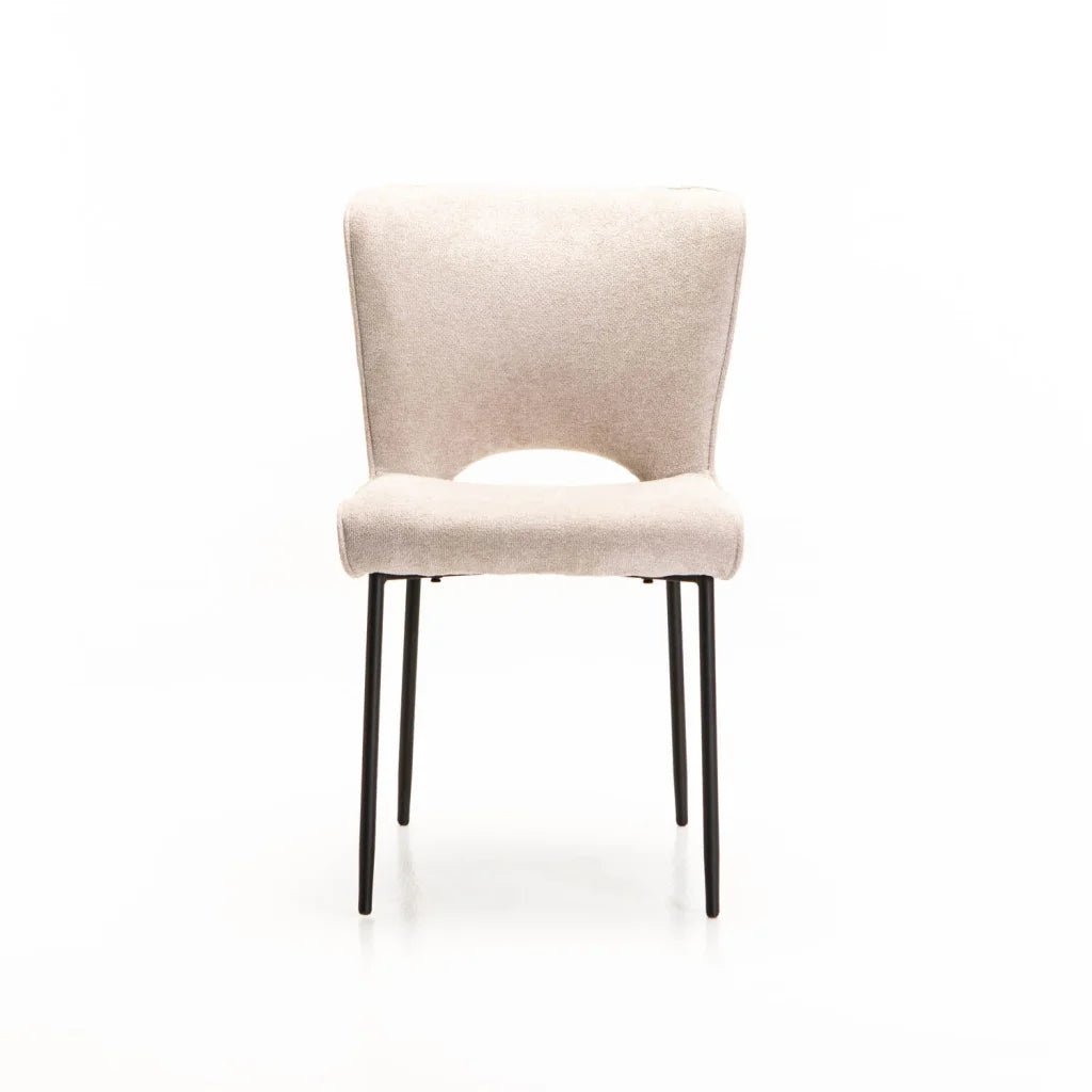 Jeanny Fabric Dining Chair - Cream