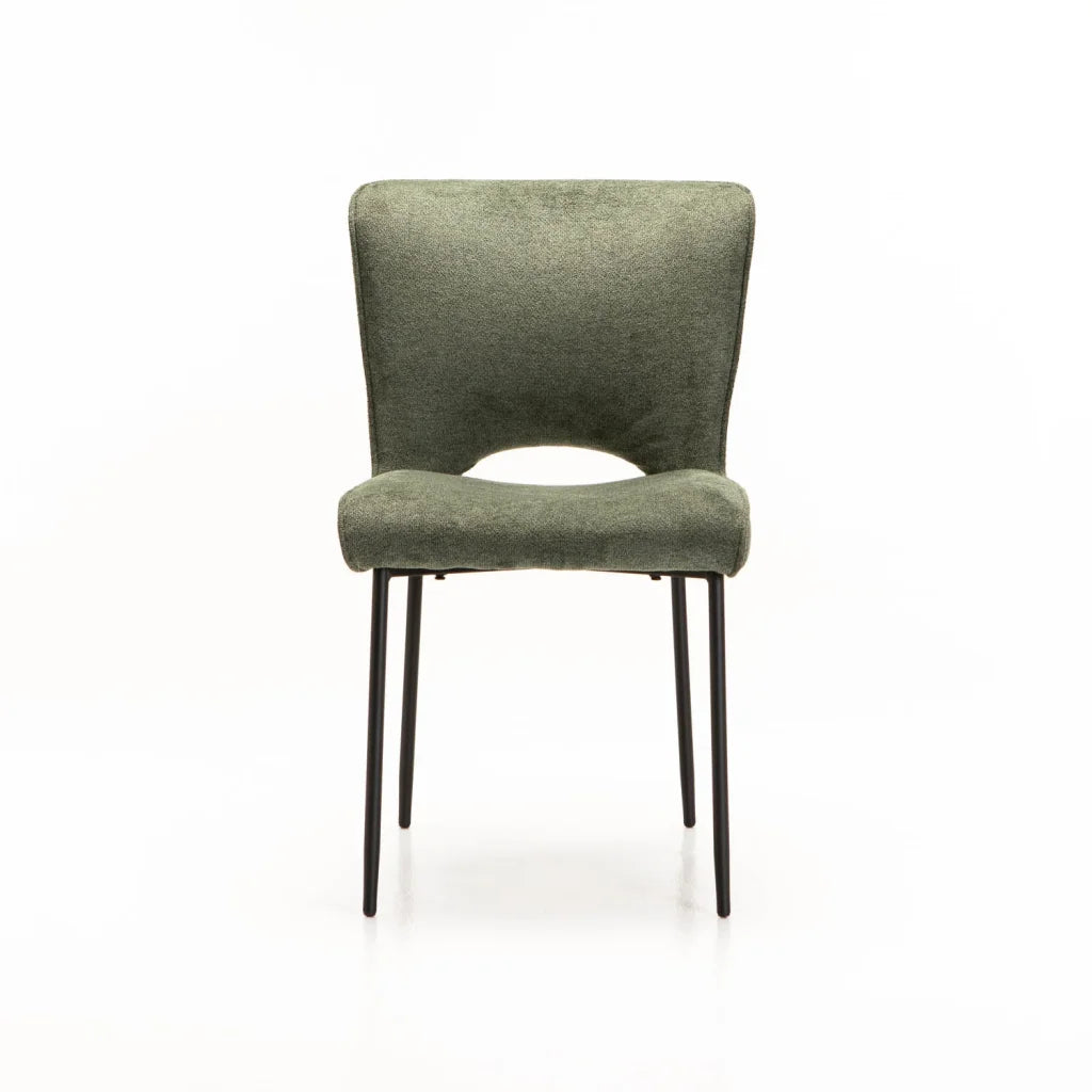 Jeanny Fabric Dining Chair - Green