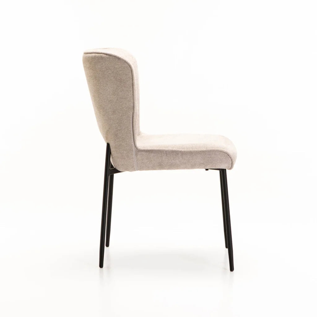 Jeanny Fabric Dining Chair - Cream