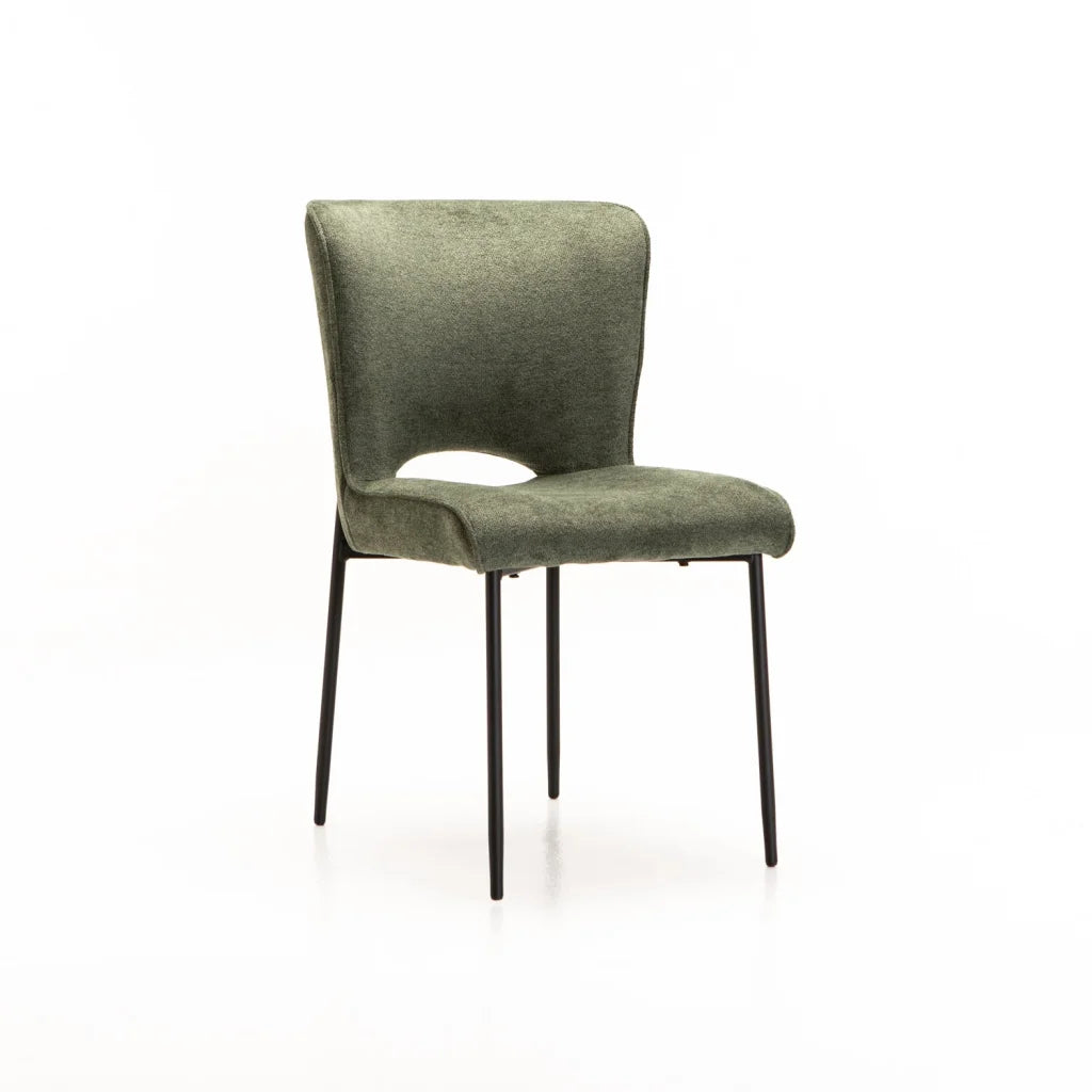 Jeanny Fabric Dining Chair - Green