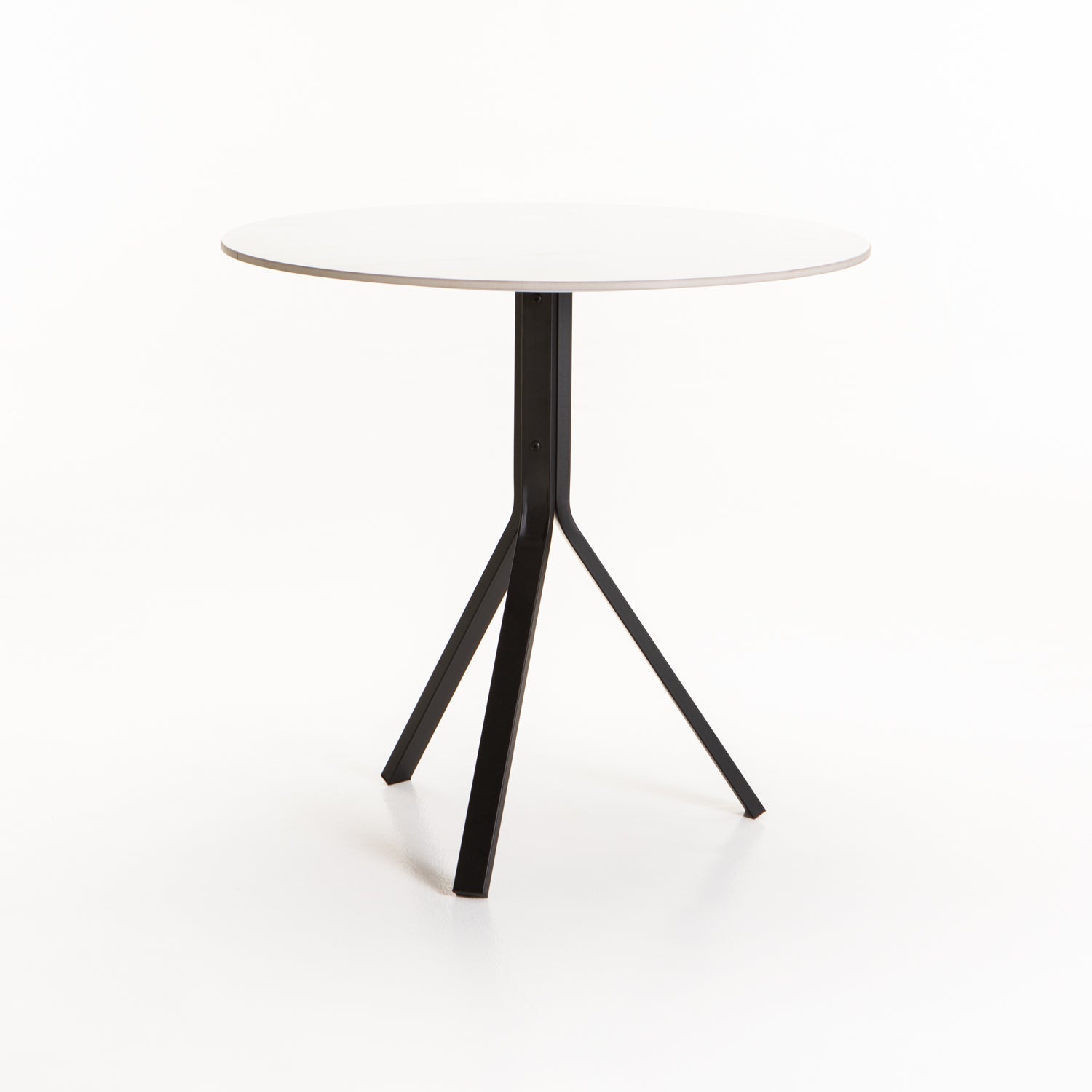 Anya 80cm Round Stone Top Dining Table- White