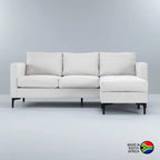 Haben Fabric Corner Chaise - Cream