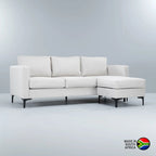 Haben Fabric Corner Chaise - Cream