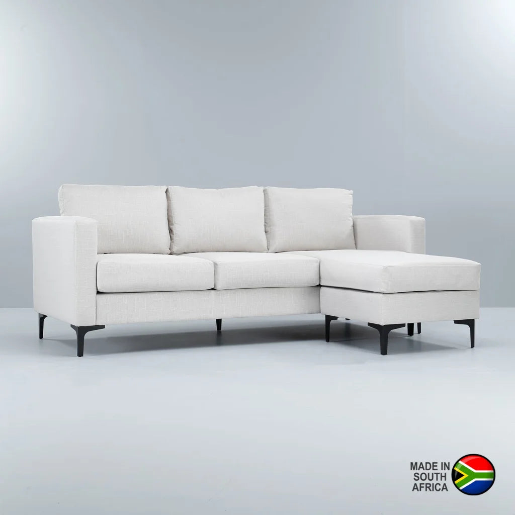 Haben Fabric Corner Chaise - Cream