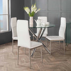 Mia Dining Leather Touch Chair - White