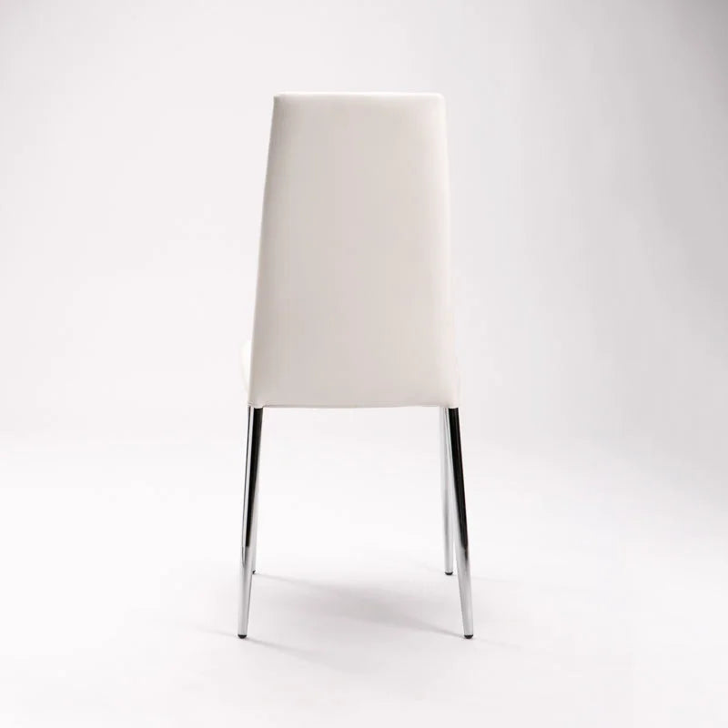 Mia Dining Leather Touch Chair - White