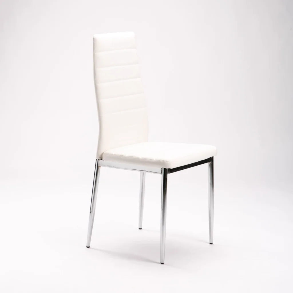 Mia Dining Leather Touch Chair - White
