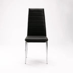 Mia Dining Leather Touch Chair - Black