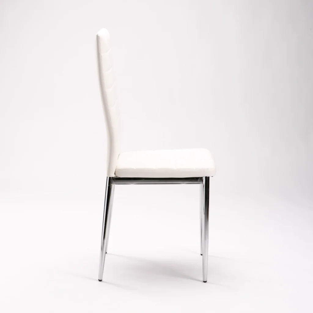 Mia Dining Leather Touch Chair - White
