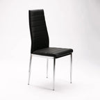 Mia Dining Leather Touch Chair - Black