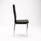 Mia Dining Leather Touch Chair - Black