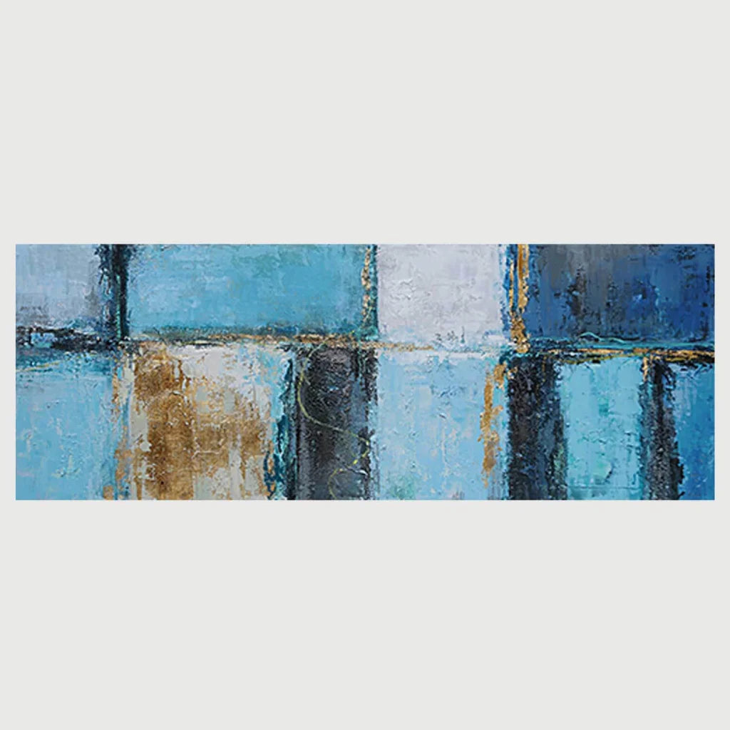 Oil Painting Art YA - Blue Bricks 150x50
