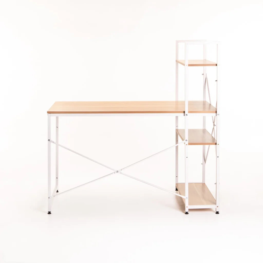 Eydis 120cm Desk With Shelf - Beech