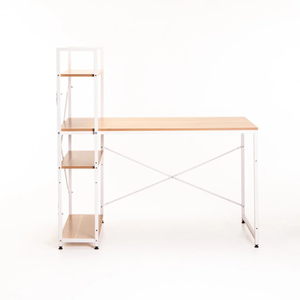 Eydis 120cm Desk With Shelf - Beech