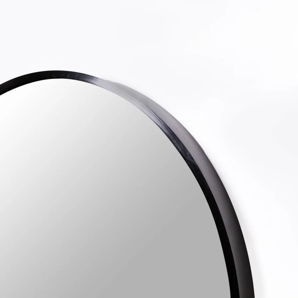 Naisha Round Mirror - Black 50cm
