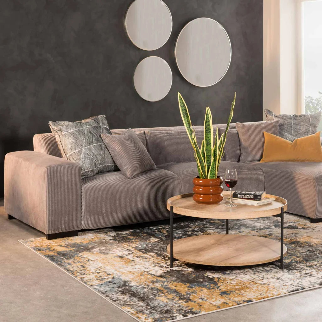 Naisha Round Mirror - Silver 50cm