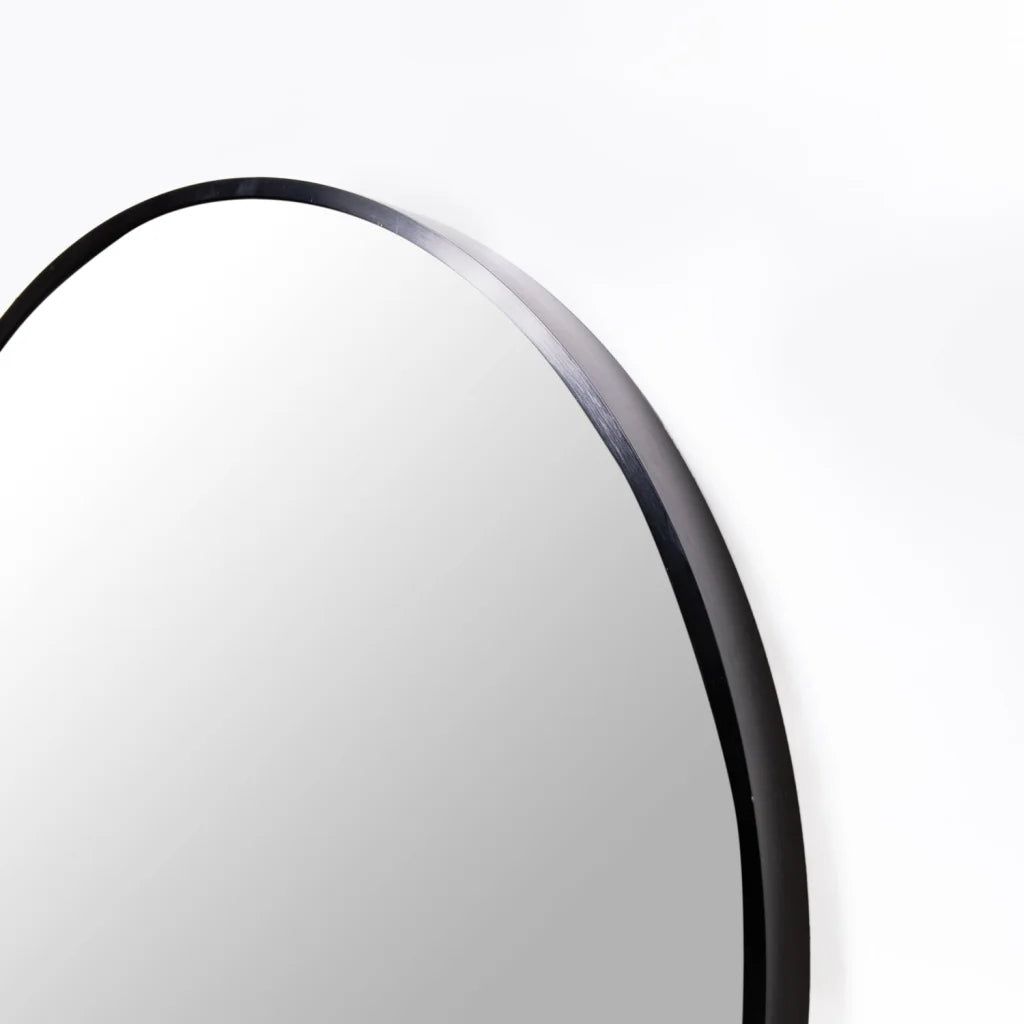 Naisha Round Mirror - Black 60cm