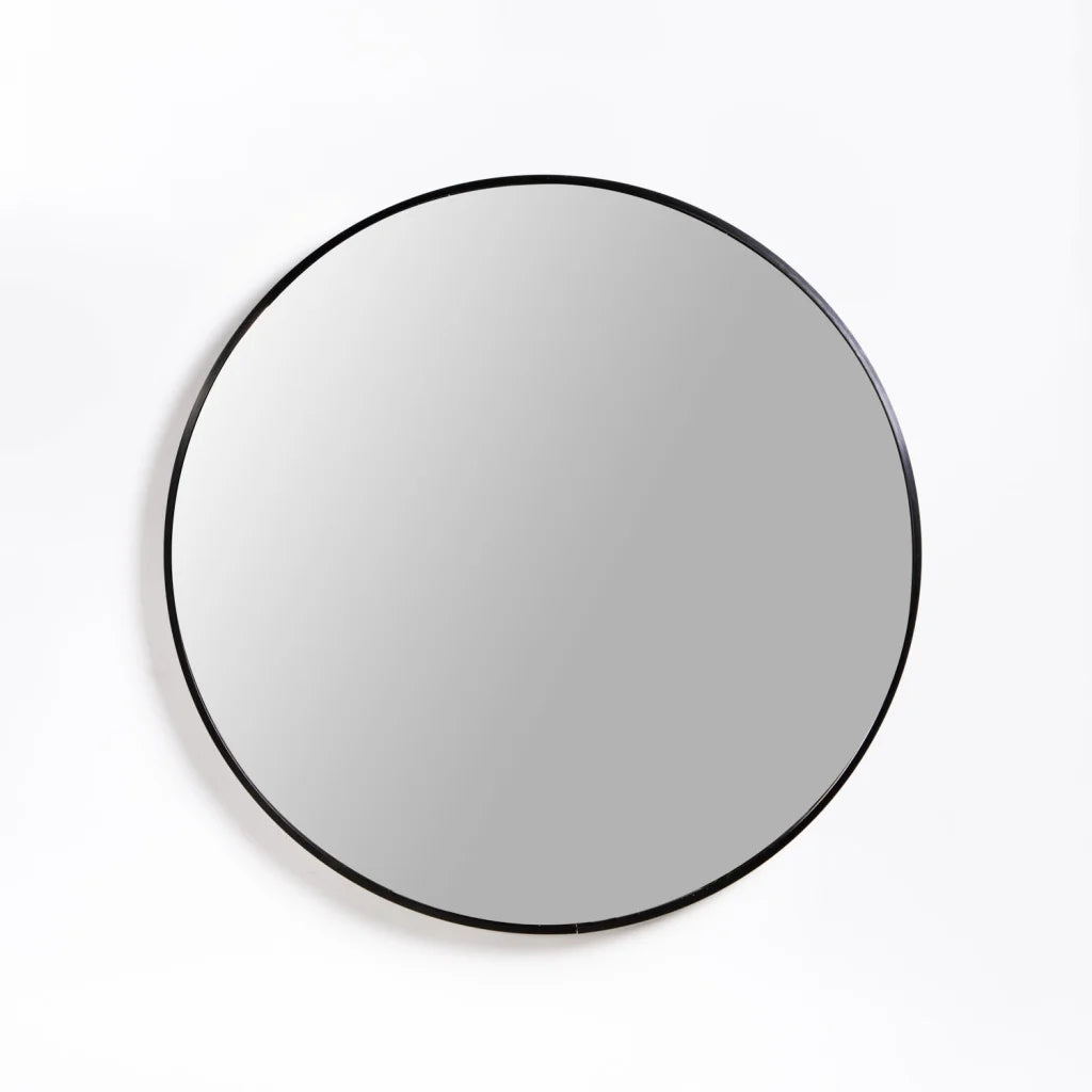 Naisha Round Mirror - Black 80cm