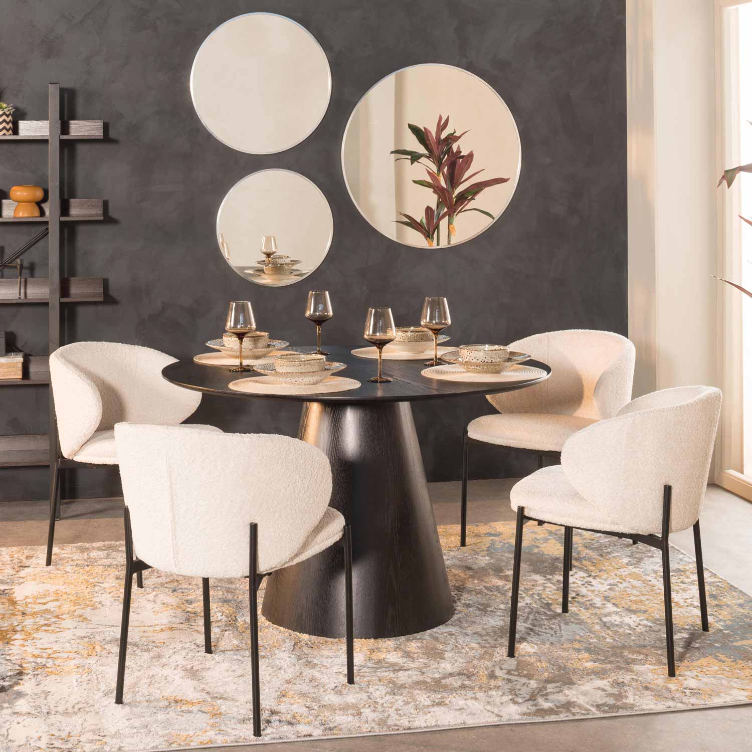 Lukie Fabric Dining Chair - Cream