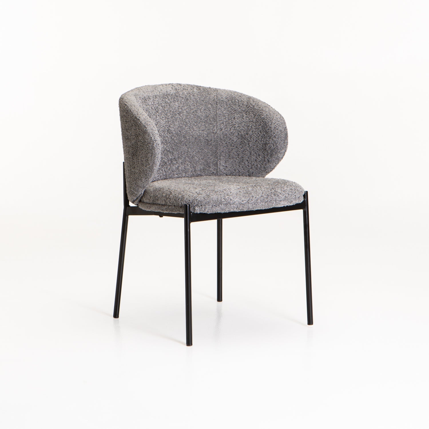 Lukie Fabric Dining Chair - Grey