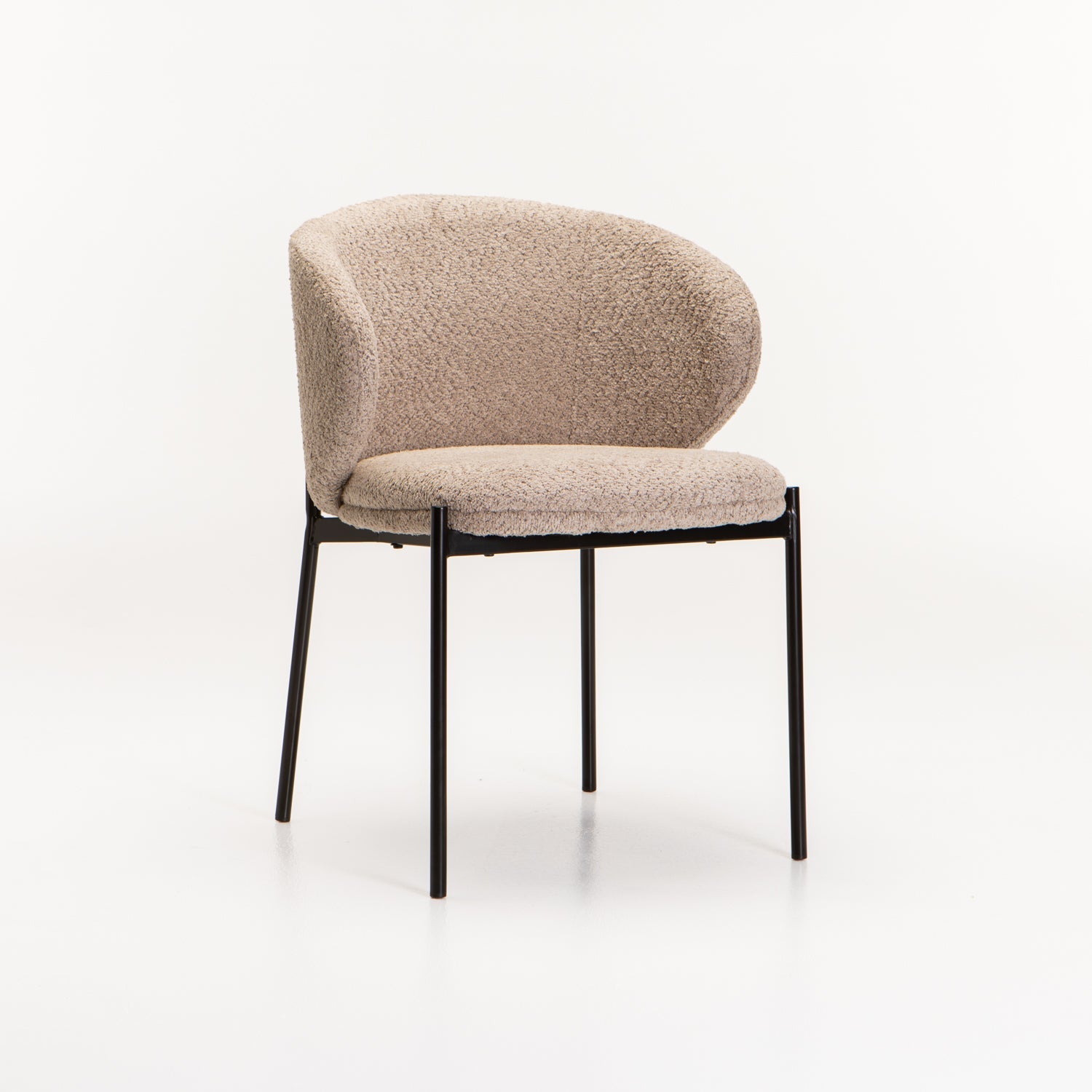 Lukie Fabric Dining Chair - Stone