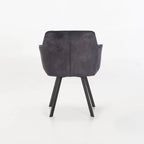 Siya Deluxe Velvet Dining Chair - Grey