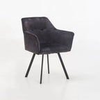 Siya Deluxe Velvet Dining Chair - Grey