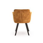 Siya Deluxe Velvet Dining Chair - Mustard