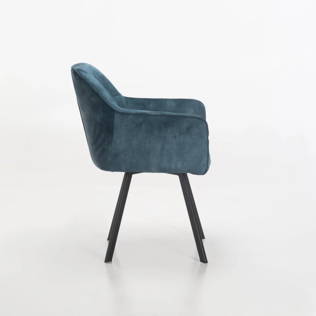 Siya Deluxe Velvet Dining Chair - Teal