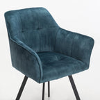 Siya Deluxe Velvet Dining Chair - Teal