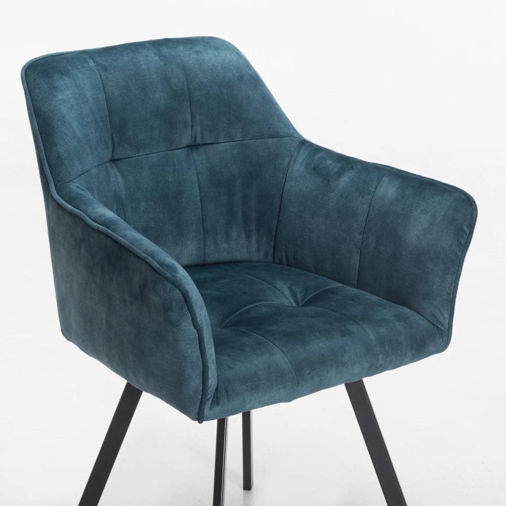 Siya Deluxe Velvet Dining Chair - Teal