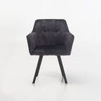 Siya Deluxe Velvet Dining Chair - Grey