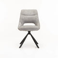 Piatto Fabric Swivel Dining Chair - Light Grey