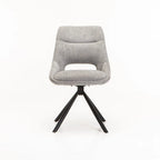 Piatto Fabric Swivel Dining Chair - Light Grey