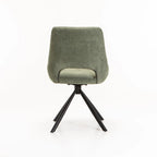 Piatto Fabric Swivel Dining Chair - Green