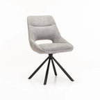 Piatto Fabric Swivel Dining Chair - Light Grey