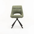Piatto Fabric Swivel Dining Chair - Green