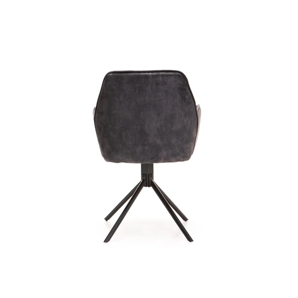 Dinny Deluxe Velvet Dining Chair - Grey