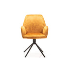 Dinny Deluxe Velvet Dining Chair - Mustard