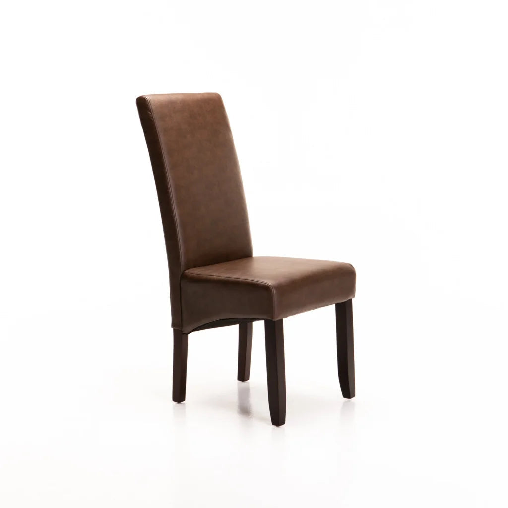 Koda Leather Touch Dining Chair - Walnut