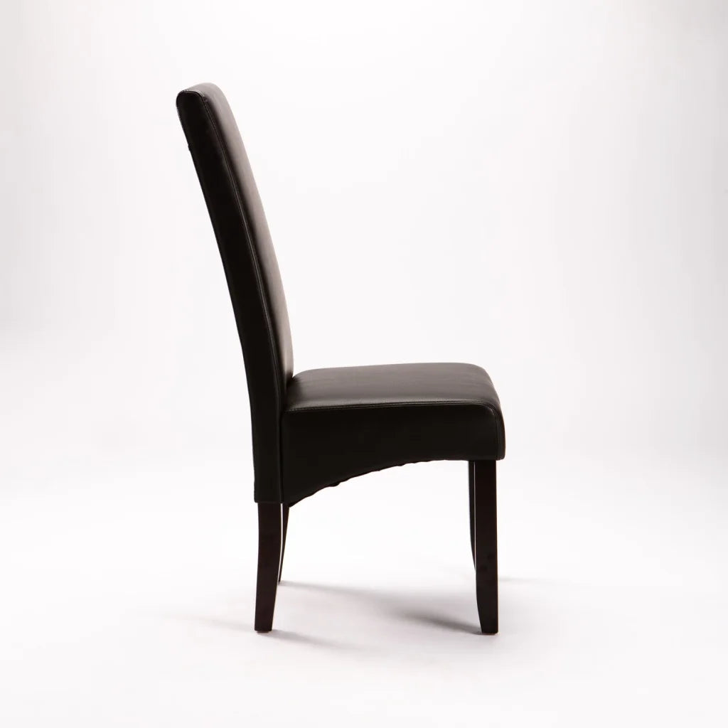 Koda Leather Touch Dining Chair - Litchi Brown