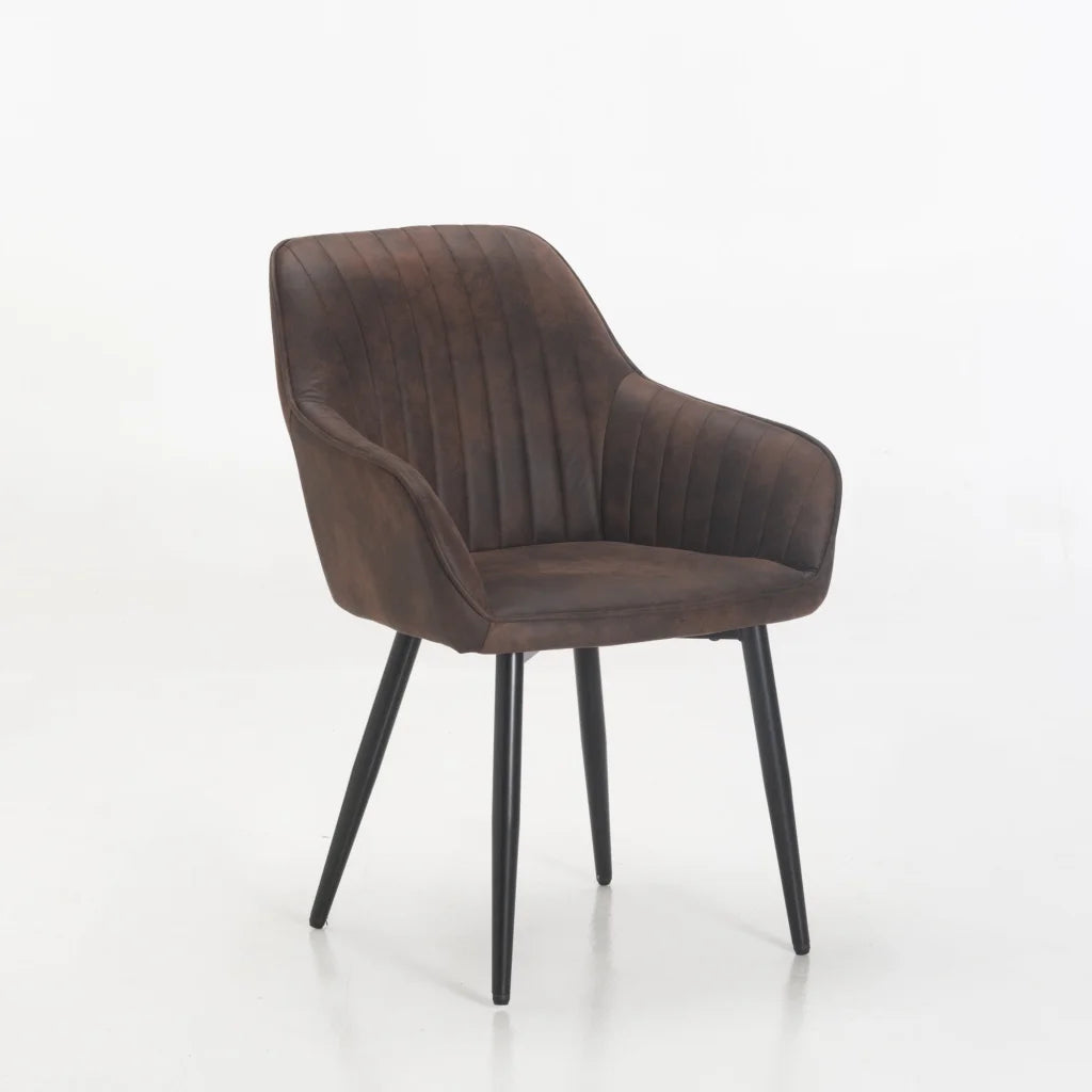 Decorotika Fabric Dining Chair - Brown